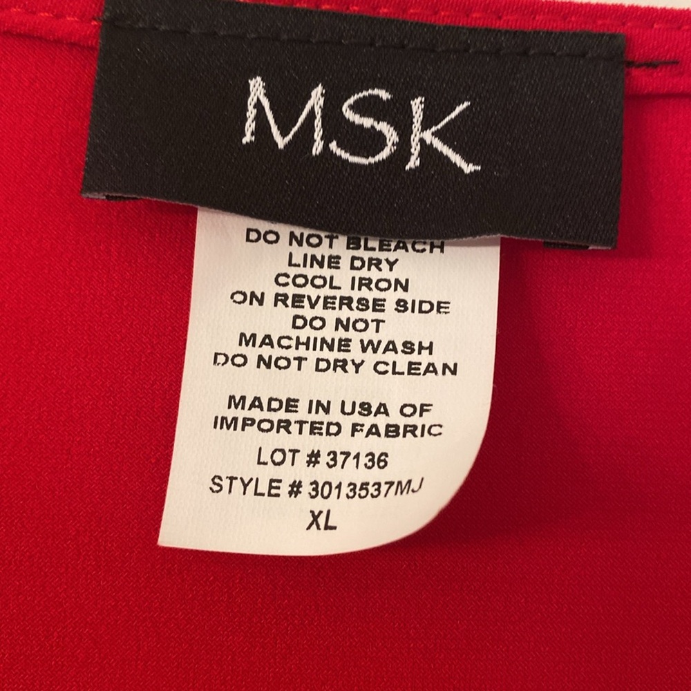Msk red beaded top size xl NEW - Picture 5 of 9